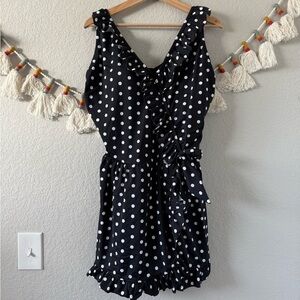 Swimsuits For All Polka Dot Wrap Ruffle Boyshort Mini Swim Dress Beach Boho 16